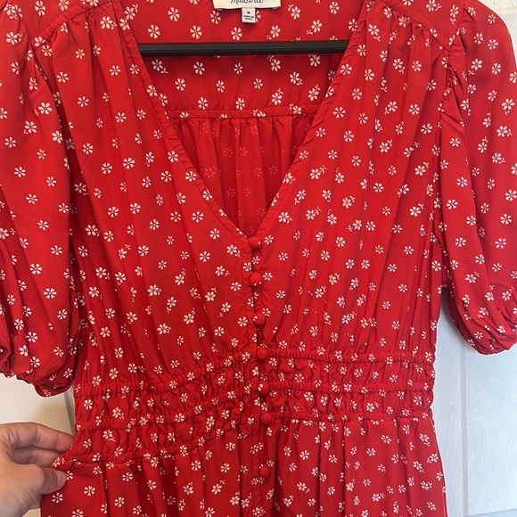 MADEWELL Sophia Mini Dress in Bandana Flower WITH Pockets! Size M - Picture 6 of 10